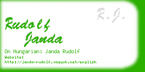 rudolf janda business card